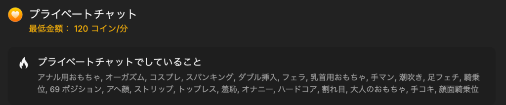 IORio2のプライベートチャット情報